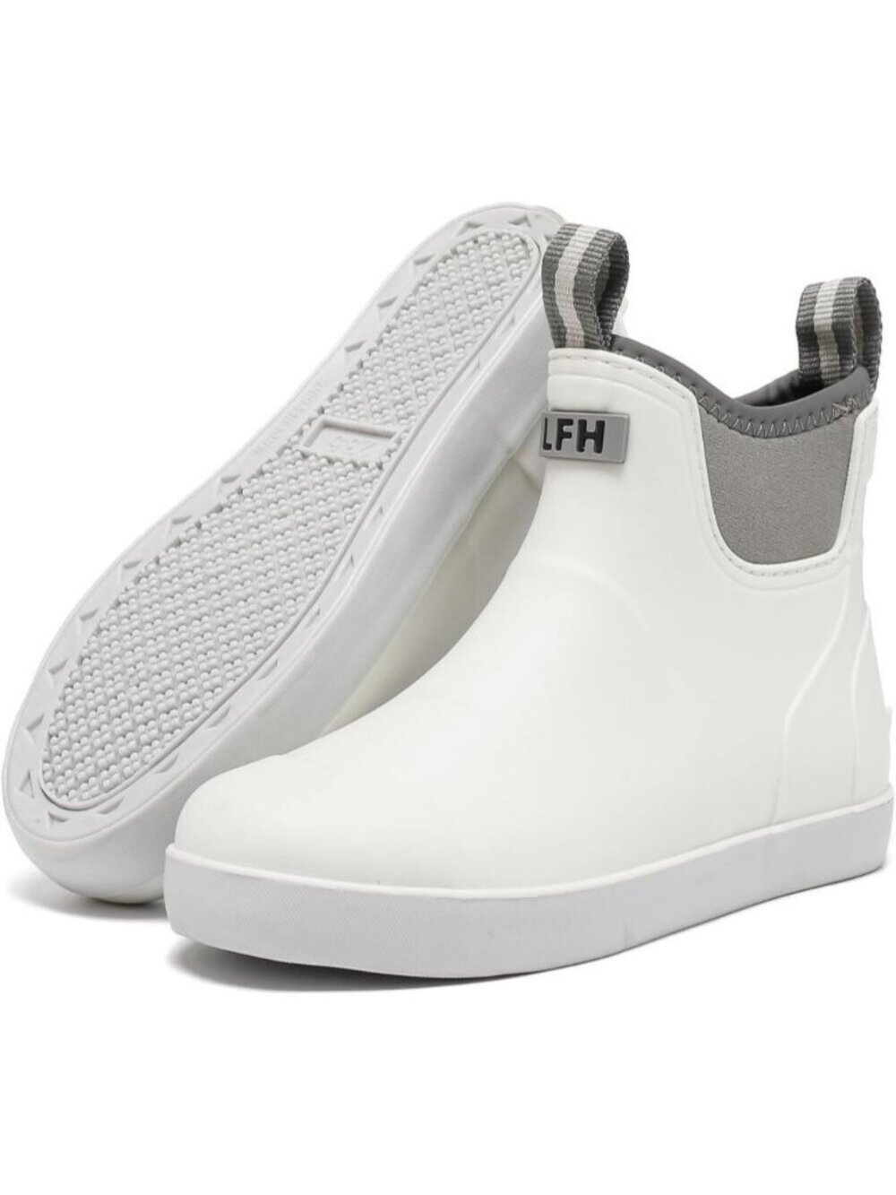 🆕Women's White Comfort Anti-Slip Traction Camping Waterproof Ankle Rain Boots